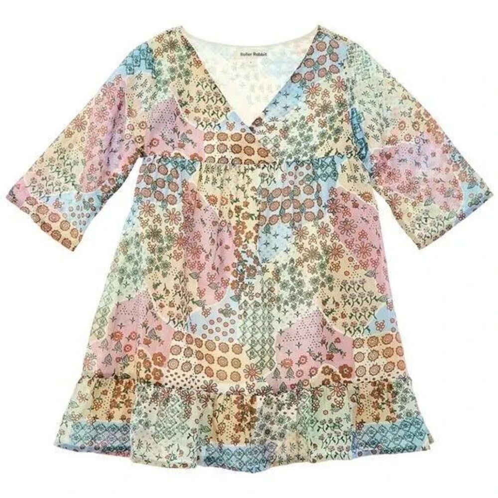 ROLLER RABBIT NWT PRIMEVERE DONNI Silk Blend Dress size 4